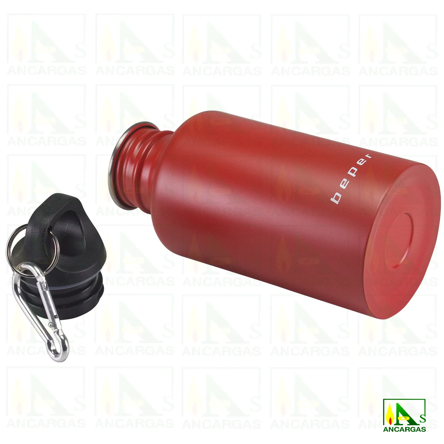BOTELLA DEPORTIVA ACERO ROJO 0.5L BEPER - Imagen Web de Ancargas ©
