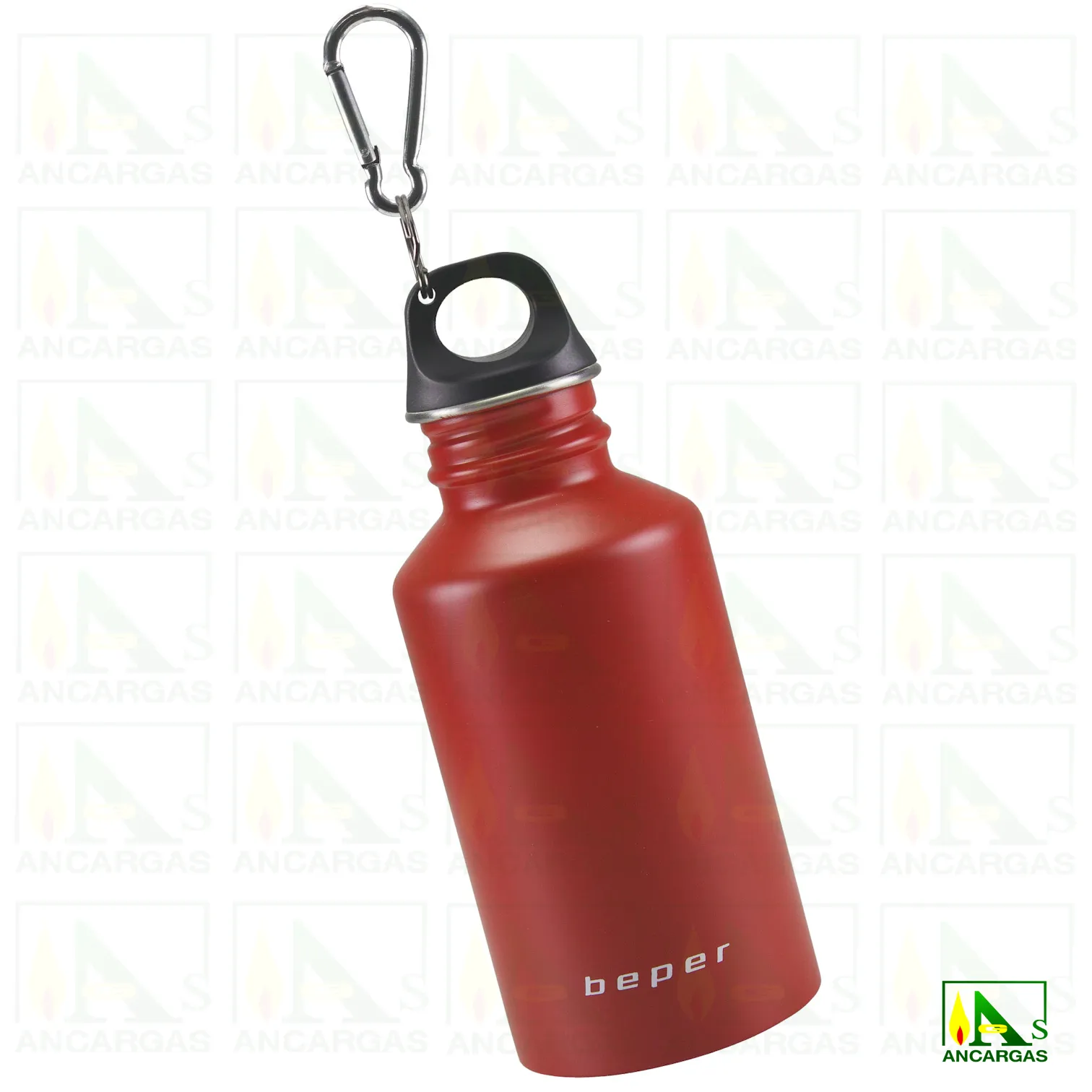 BOTELLA DEPORTIVA ACERO ROJO 0.5L BEPER - Imagen Web de Ancargas ©