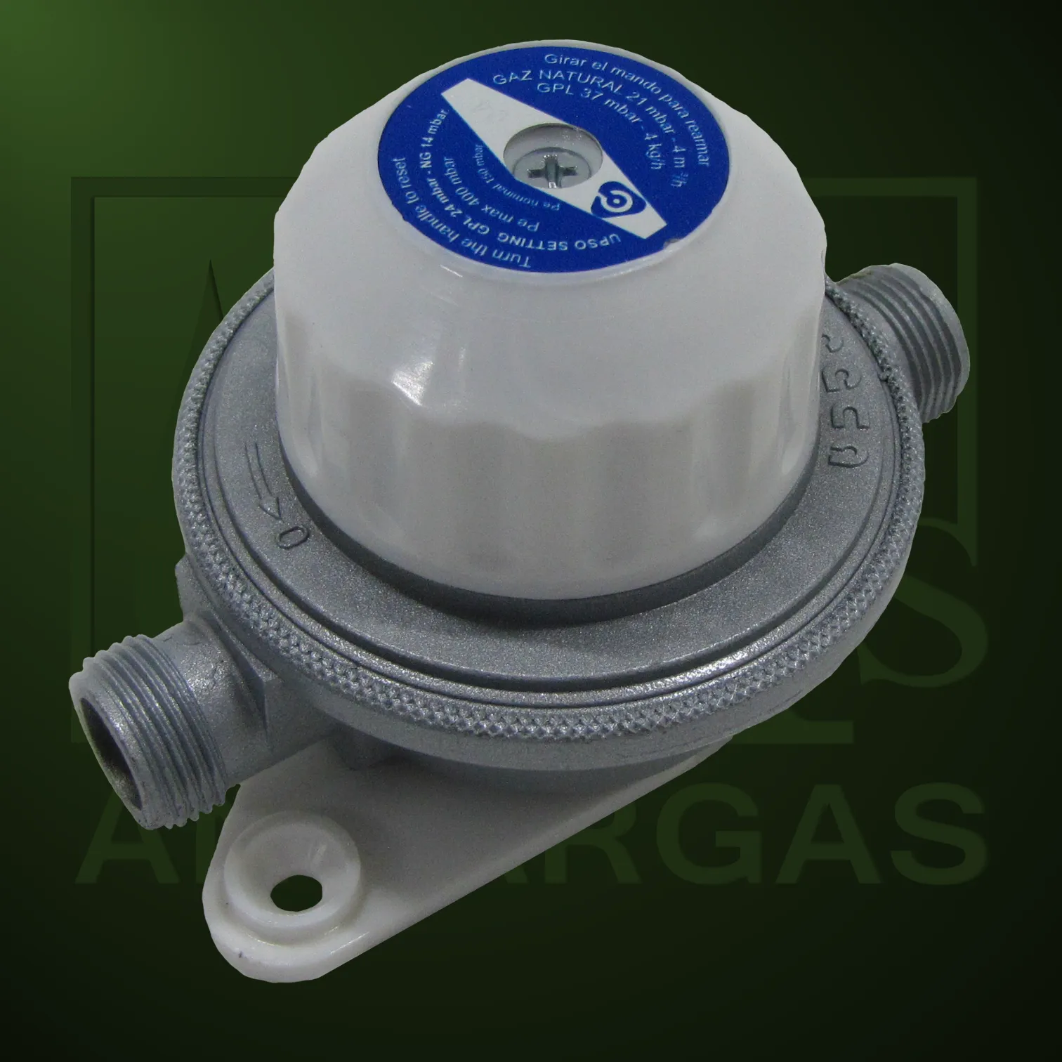 Regulador convertible Reca 22 o 37 mbar 4kg - Imagen Web de Ancargas ©
