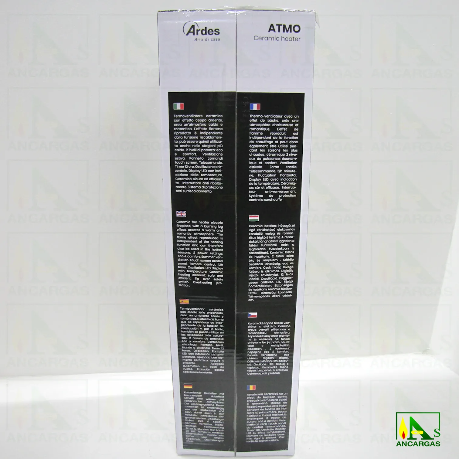 Torre Termoventilador Cerámico ATMO - Imagen Web de Ancargas ©