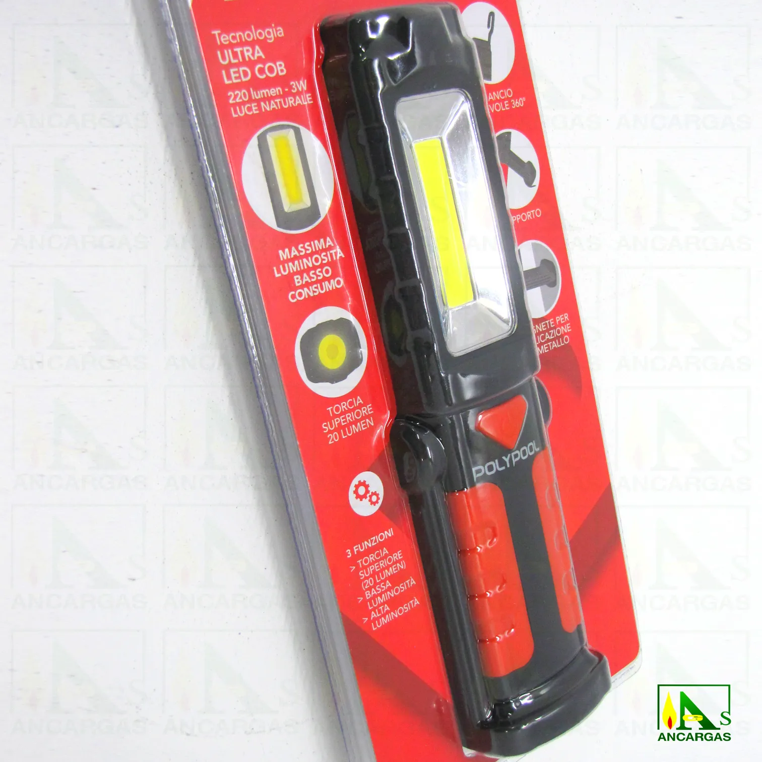 Ardes PolyPool Linterna LED COB 3W 200lm - Imagen Web de Ancargas ©