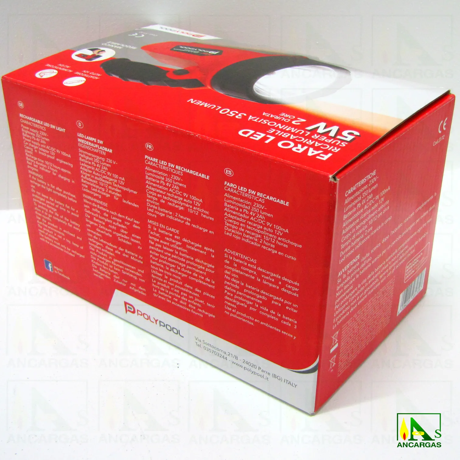 Ardes PolyPool Linterna LED Recargable - Imagen Web de Ancargas ©