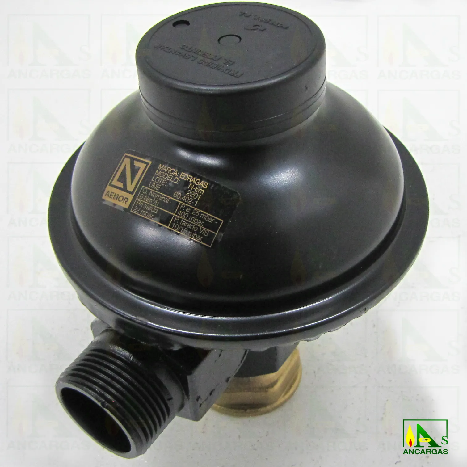 Regulador escuadra GN 20mbar – Imagen Web de Ancargas ©
