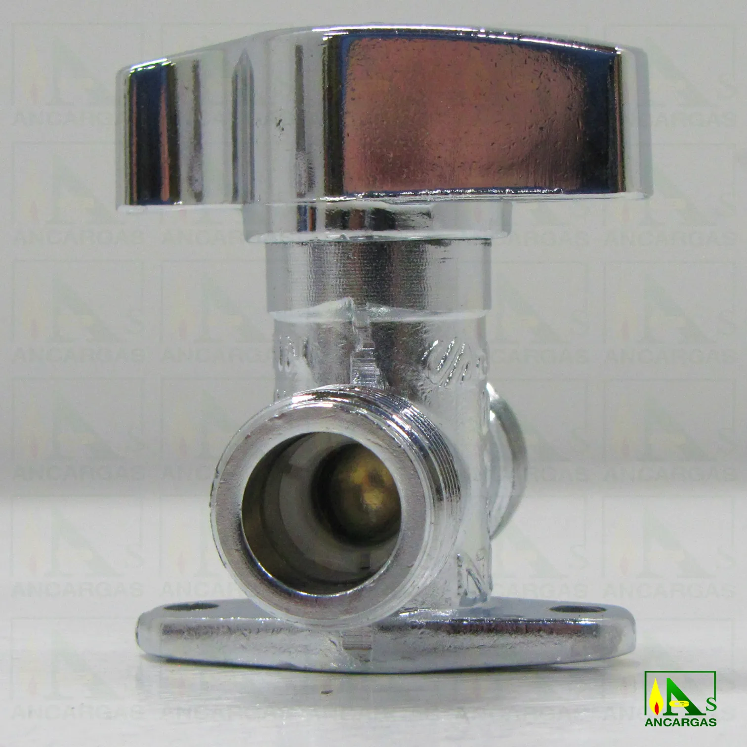 Llave de corte ARCO - Llave esfera cromada con bloqueo - Imagen Web de Ancargas ©